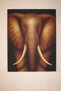 Картина "Слон" холст, масло,90х70