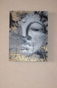 Картина "Голова Будды" холст, масло, 40х30